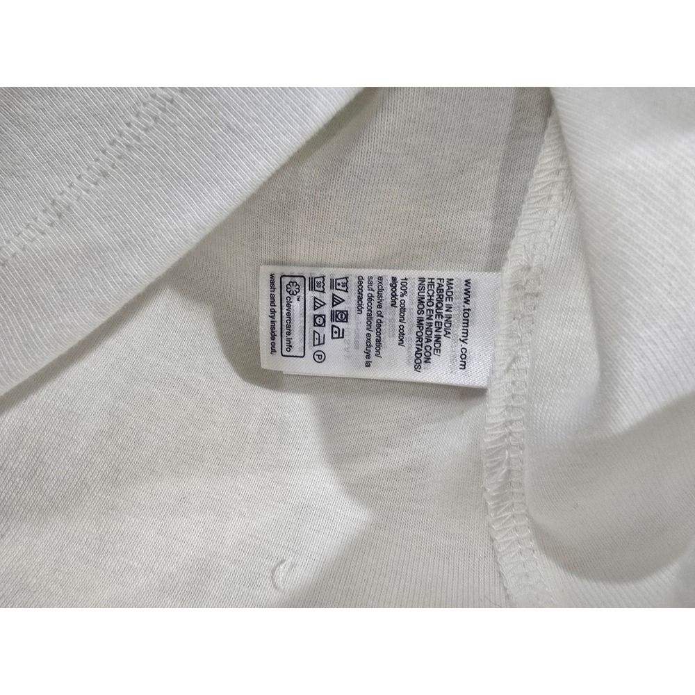 Tommy Hilfiger Womens White Cotton Long Sleeve Crew Neck Top 76J4889 L - Picture 3 of 7
